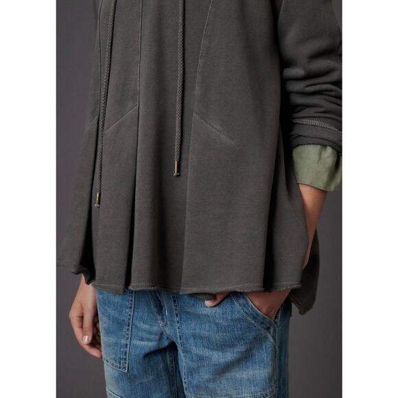 Anthropologie Pilcro Flynn Hoodie Charcoal Gray‎ Hooded Sweatshirt XS - Picture 3 of 11